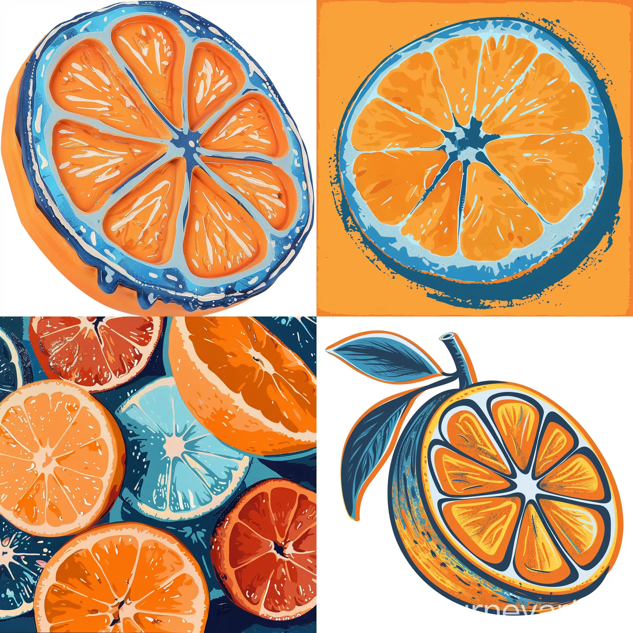 sneagel in orange and blue colors