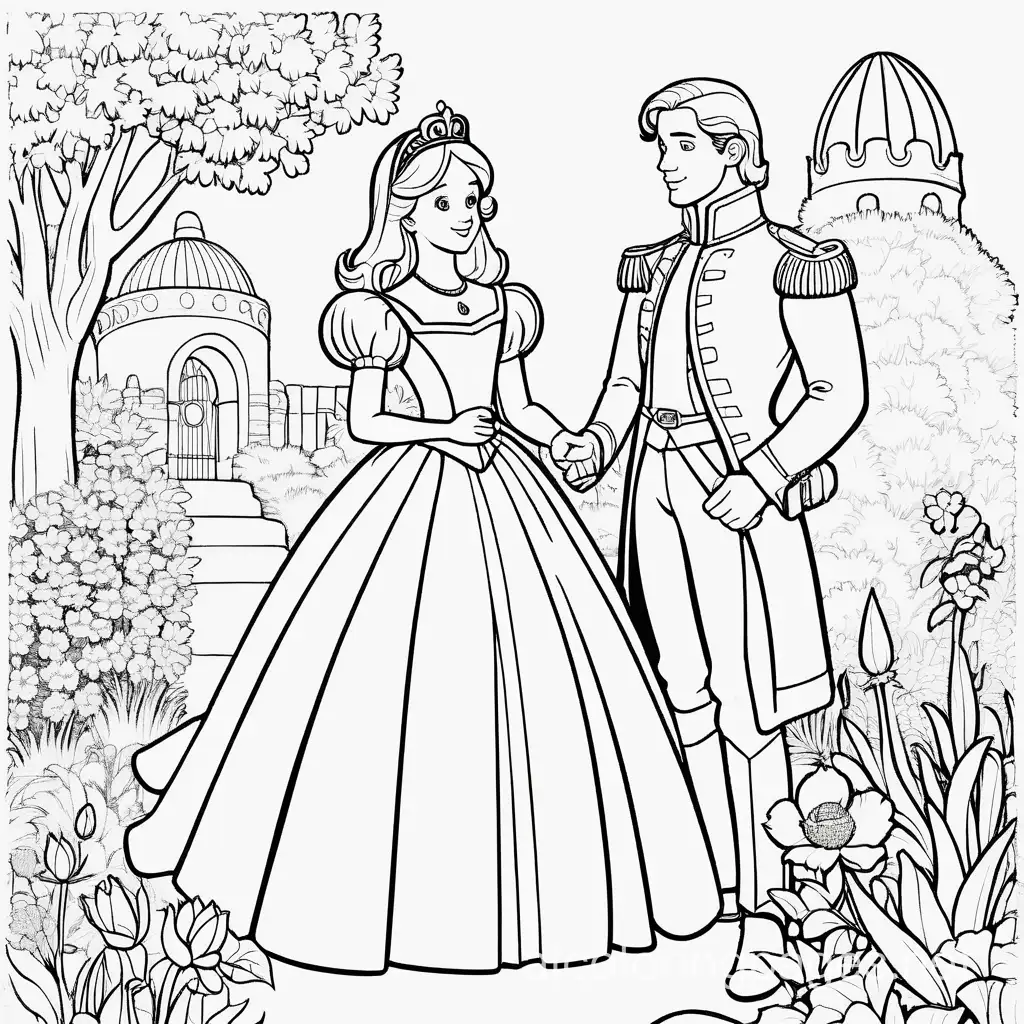 Princess-and-Prince-Coloring-Page-Garden-Scene-for-Kids