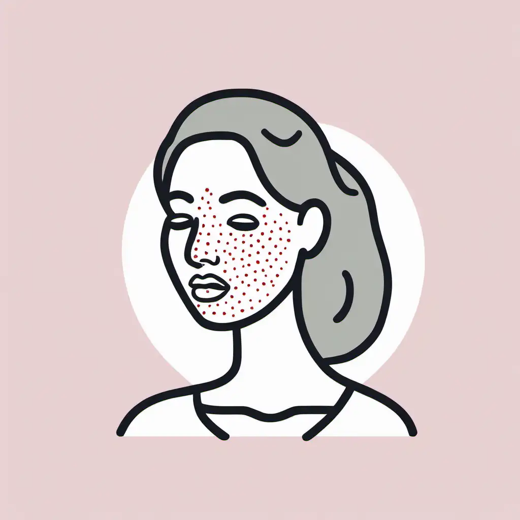 Illustration of a Confident Woman Overcoming Acne Challenges