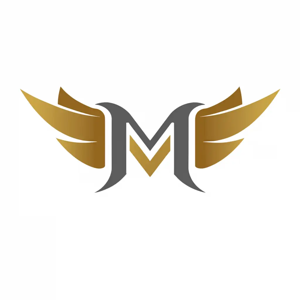 a logo design,with the text "M", main symbol:wings,Minimalistic,be used in Construction industry,clear background