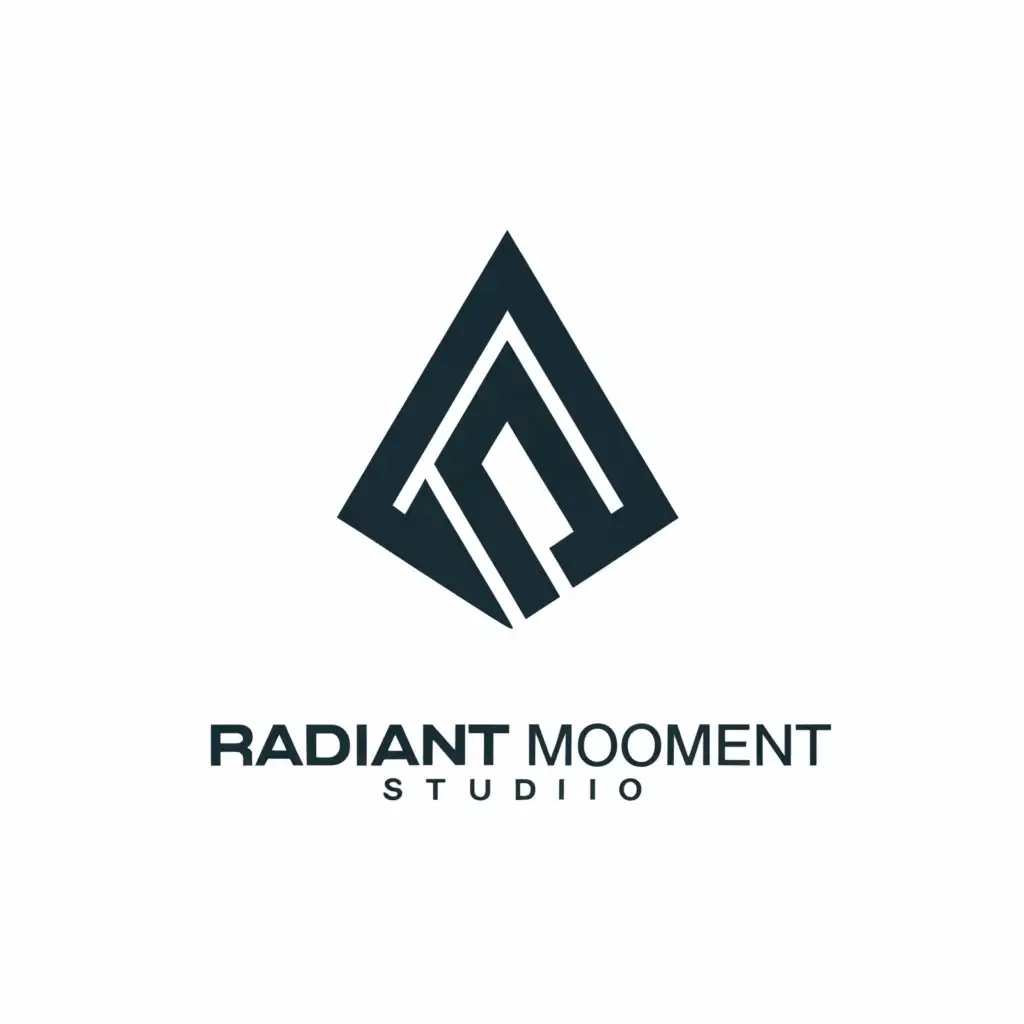 a logo design,with the text "radiant moment STUDIO", main symbol:rm,Minimalistic,be used in Events industry,clear background