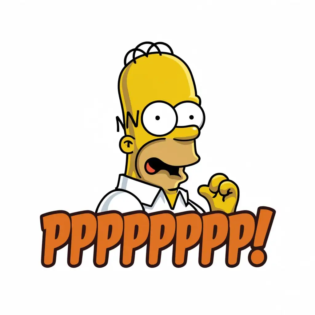 logo, Homer Simpson, with the text "Ррррррр!", typography