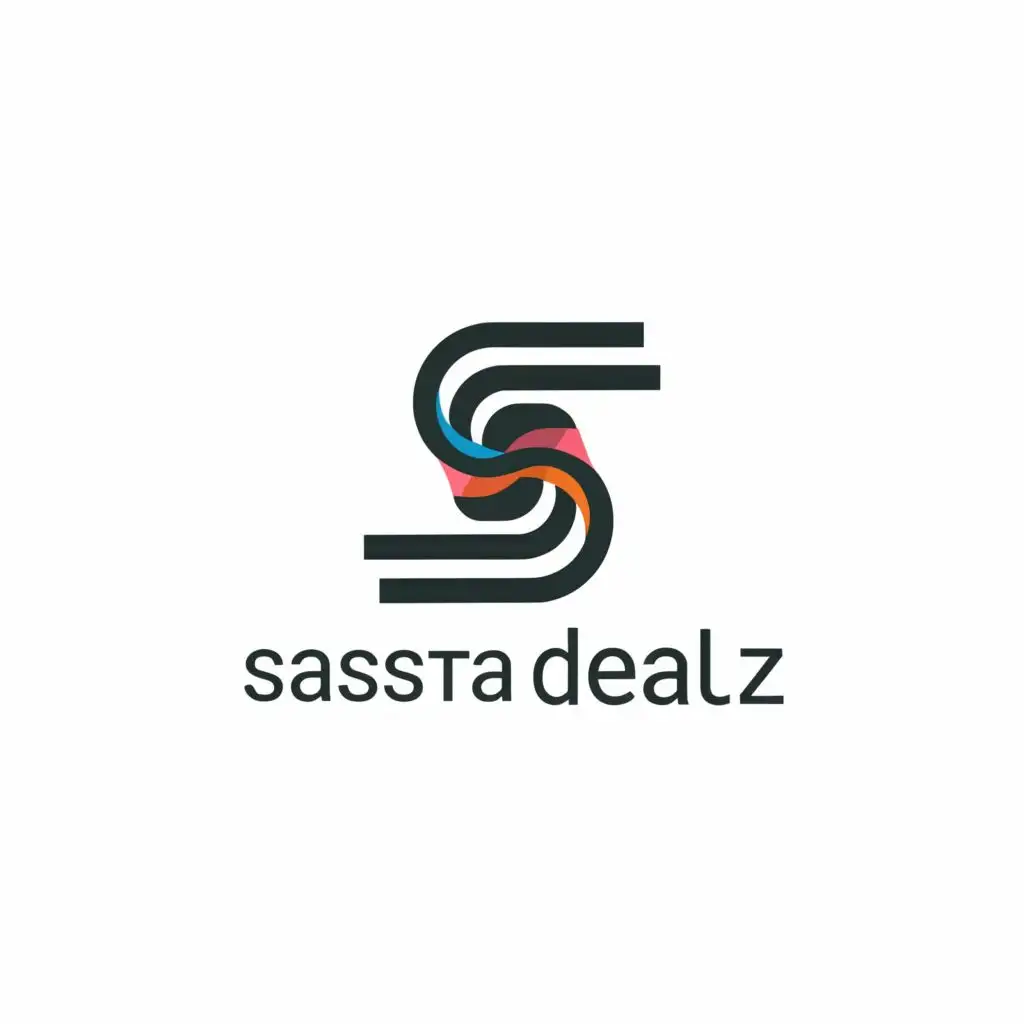 LOGO-Design-for-Sassta-Dealz-Modern-ECommerce-with-Abstract-Shopping-Cart-and-Clean-Typography