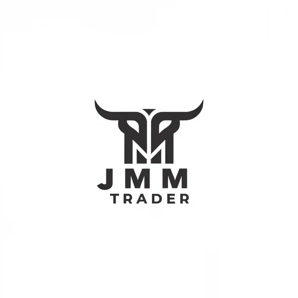 a logo design,with the text "JMMTRADER", main symbol:BULL,Moderate,be used in Internet industry,clear background