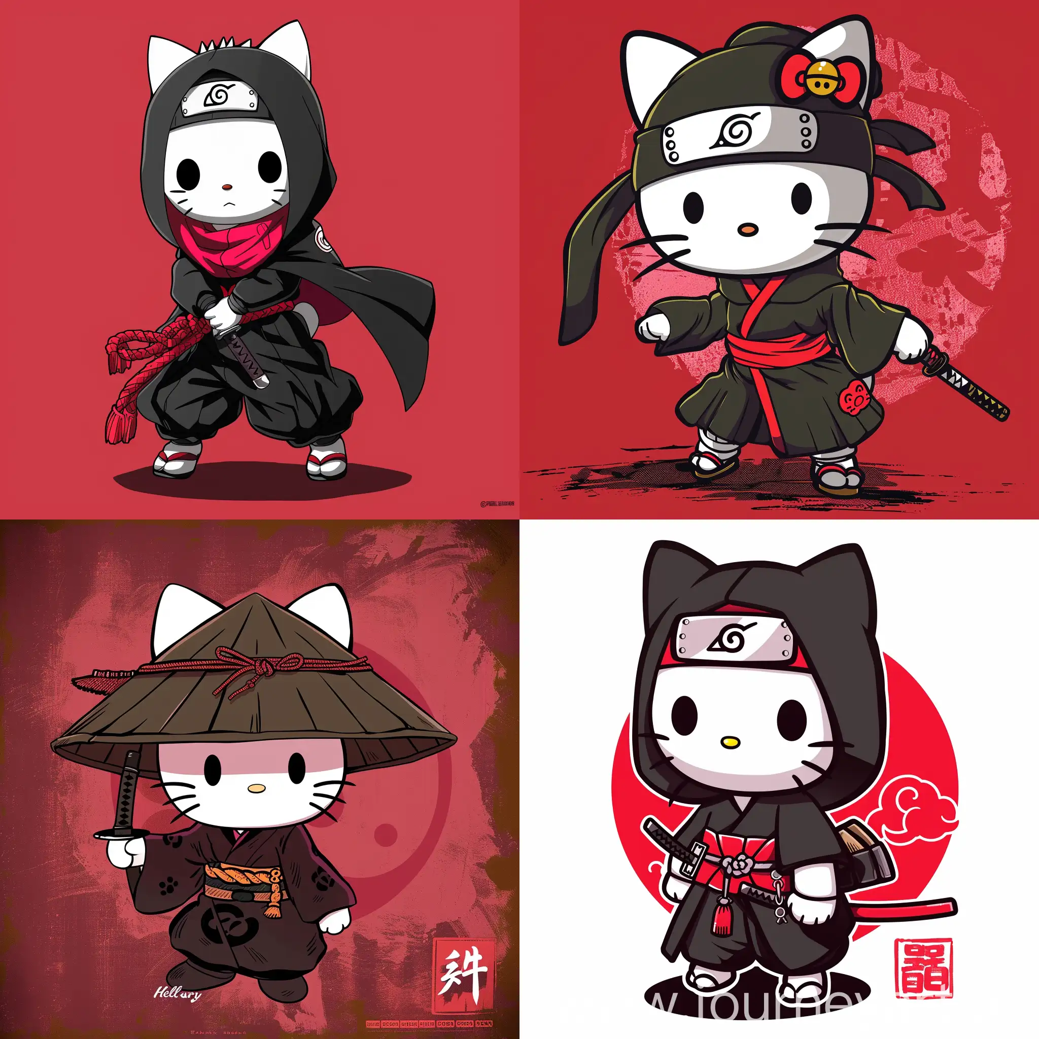 Hello-Kitty-Akatsuki-Ninja-Clan-Portrait