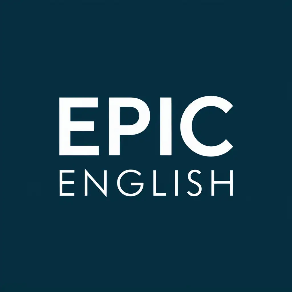 logo, ES, with the text "Epic English", typography, be used in Education industry