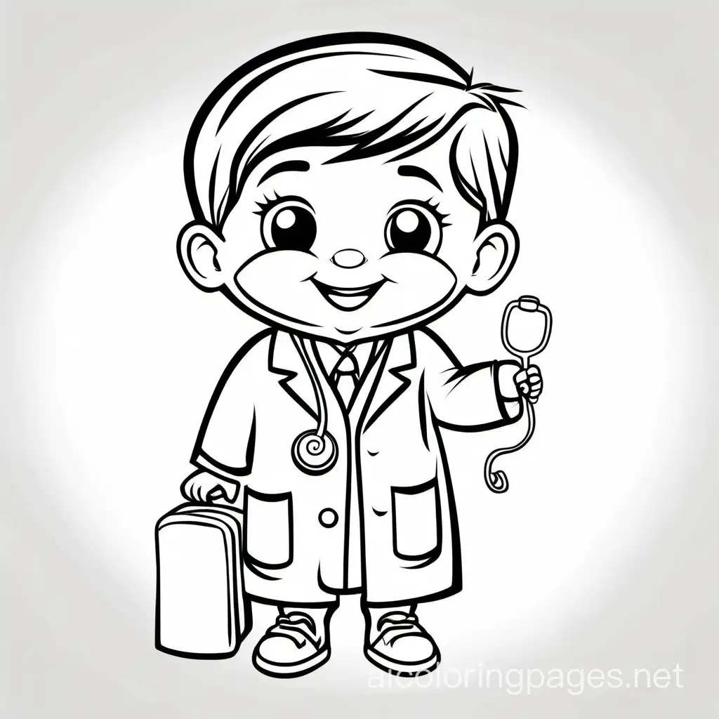 Adorable-Baby-Doctor-Coloring-Page-Cute-Infant-in-Medical-Attire-with-Stethoscope-and-Bag