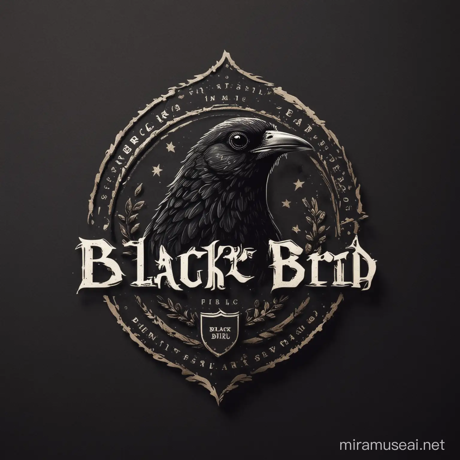 Elegant Black Bird Logo Design for a Timeless Brand Identity