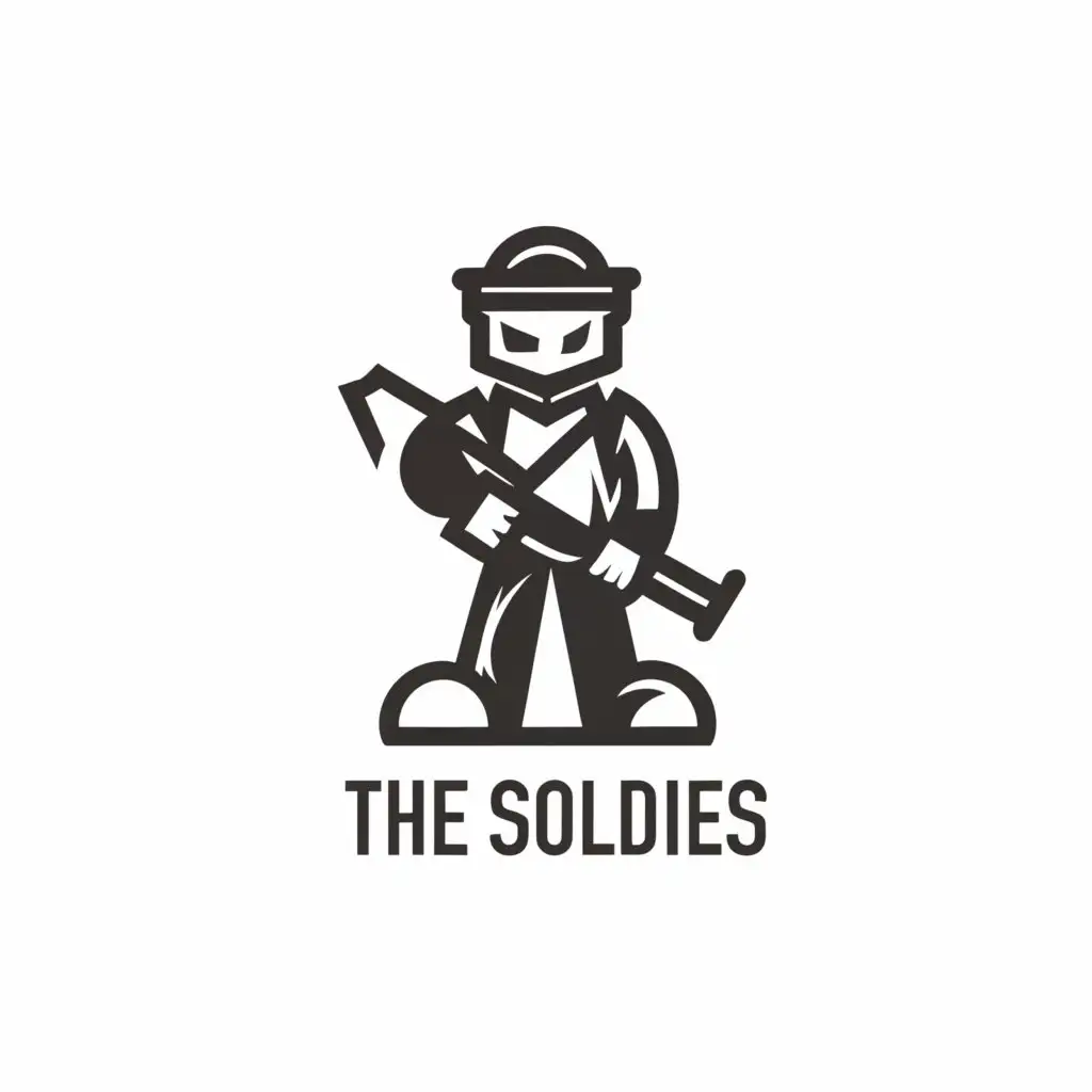 a logo design,with the text "the soldiers", main symbol:toy soldier,Minimalistic,clear background