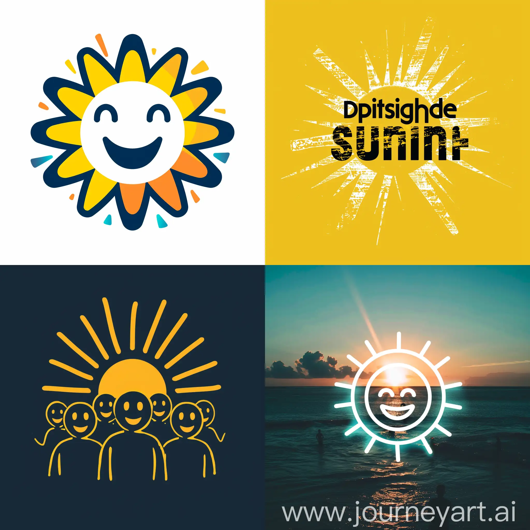 Make a logo for an young digitale marketing agency by the name Digitale Sunlight - we are based in Aarhus Denmark and makes people smile and come together 