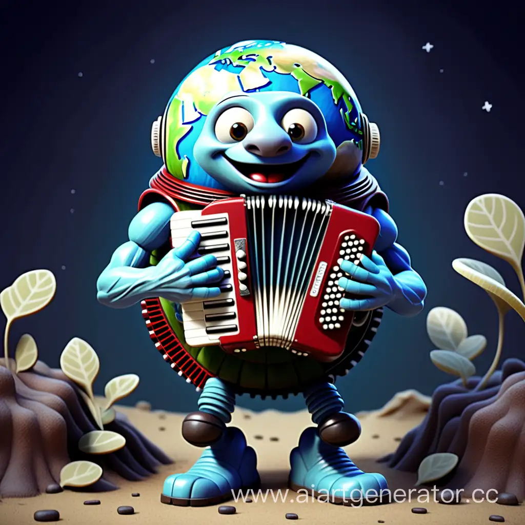 planet earth plays accordion