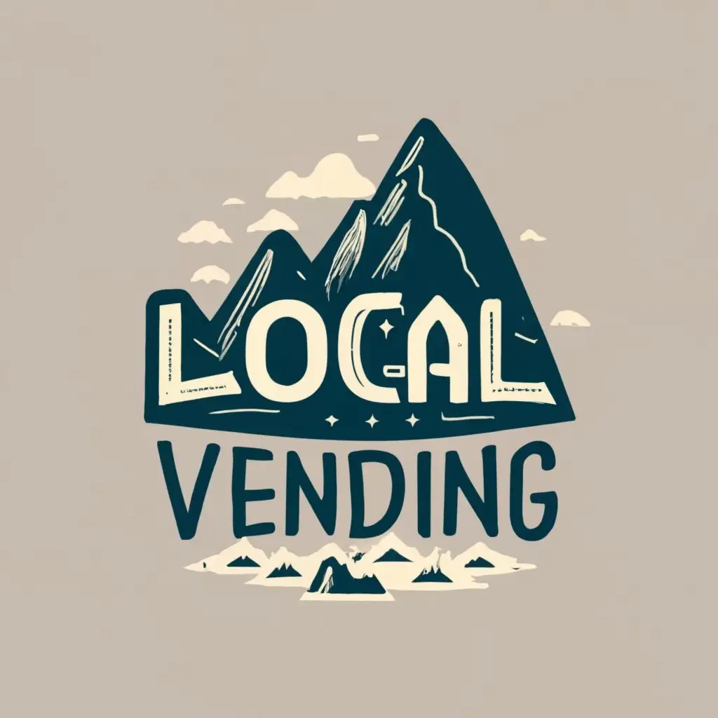 logo, Mountain Lake Hiking Outdoors, with the text "Local Vending", typography, be used in Retail industry
