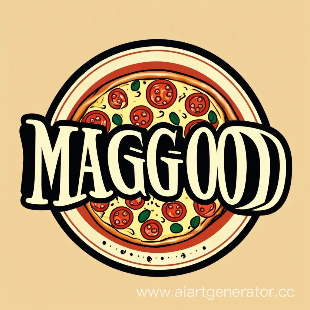 "MAGGOOD" pizza Logo