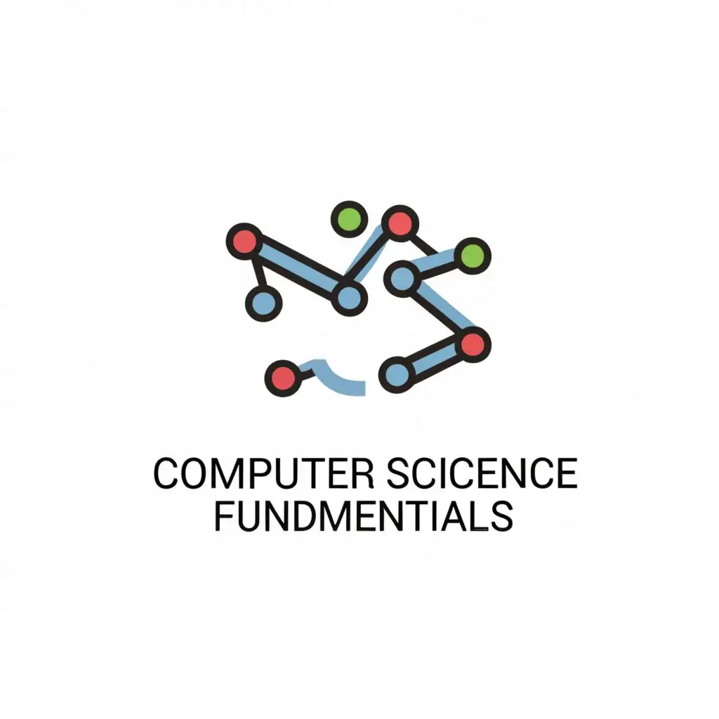 a logo design,with the text "Computer Science Fundamentals", main symbol:A command line from a shell,Minimalistic,be used in Technology industry,clear background