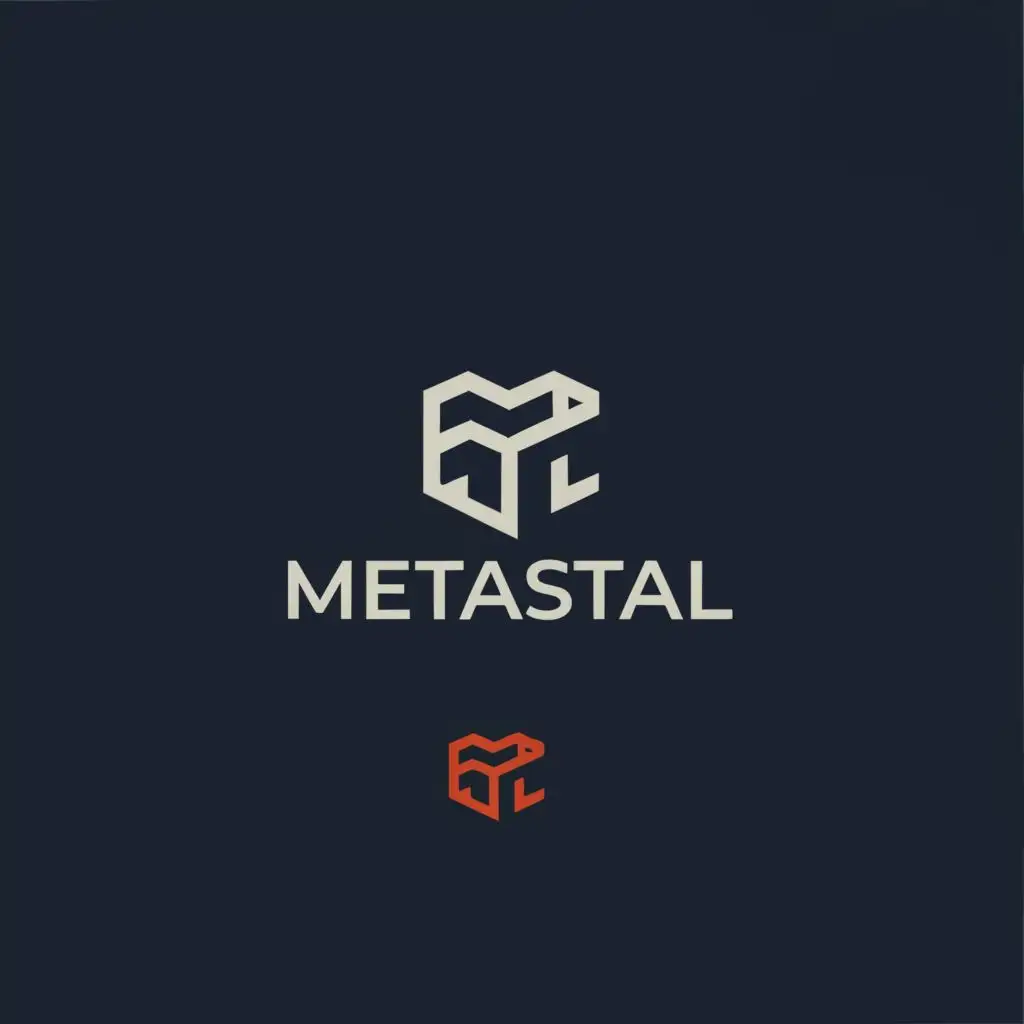 logo, MINIMAL DESIGN, with the text "METASTAL", typography, be used in Construction industry