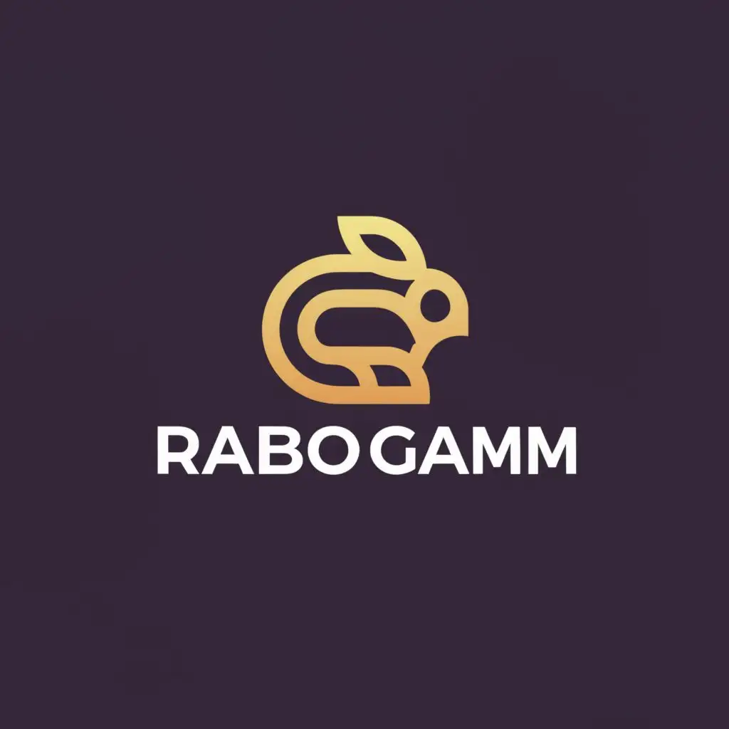 a logo design,with the text "Rabo Gam", main symbol:rabbit,Moderate,clear background