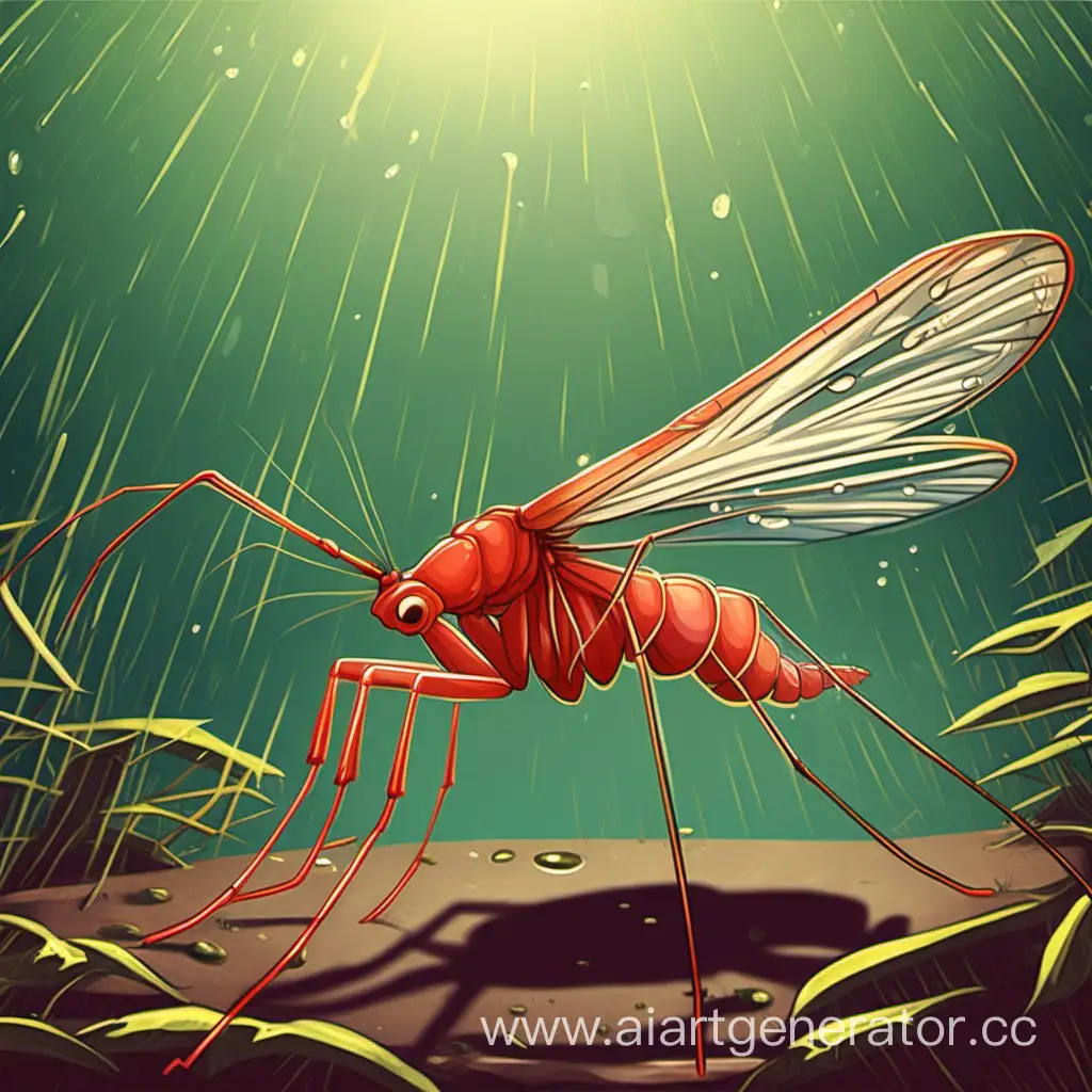 Над пьяной Креветкой летают комарики и пугают ее
