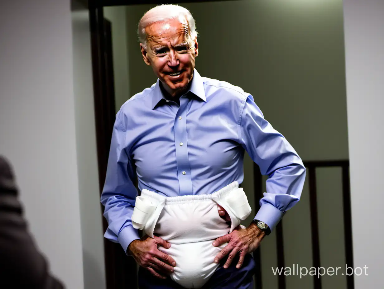 Joe Biden wearing a diaper