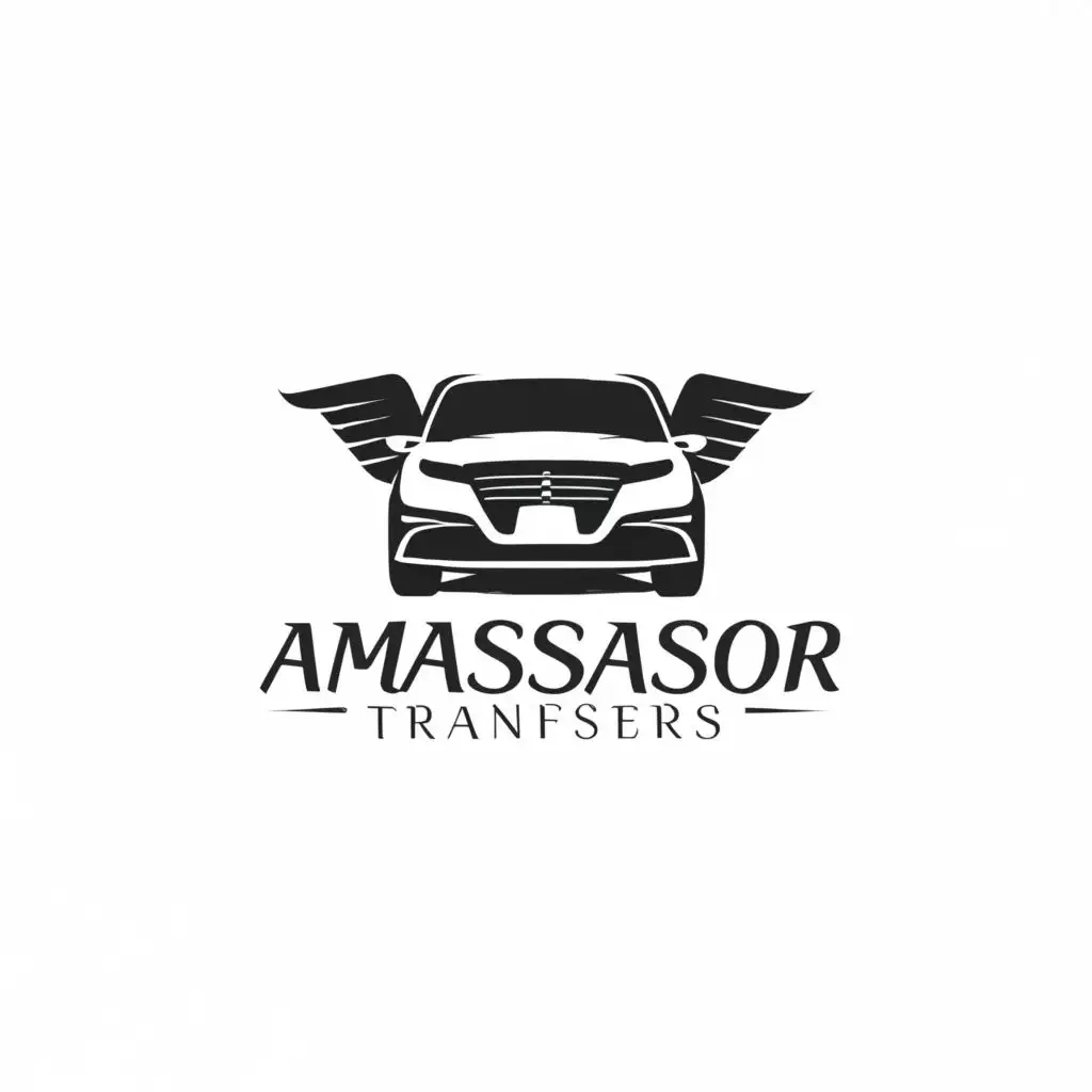 logo, Car, with the text "Ambassador Transfers", typography, be used in Legal industry