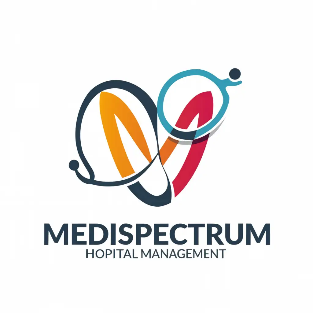 a logo design,with the text "MediSpectrum Hospital Management", main symbol:ms,complex,clear background
