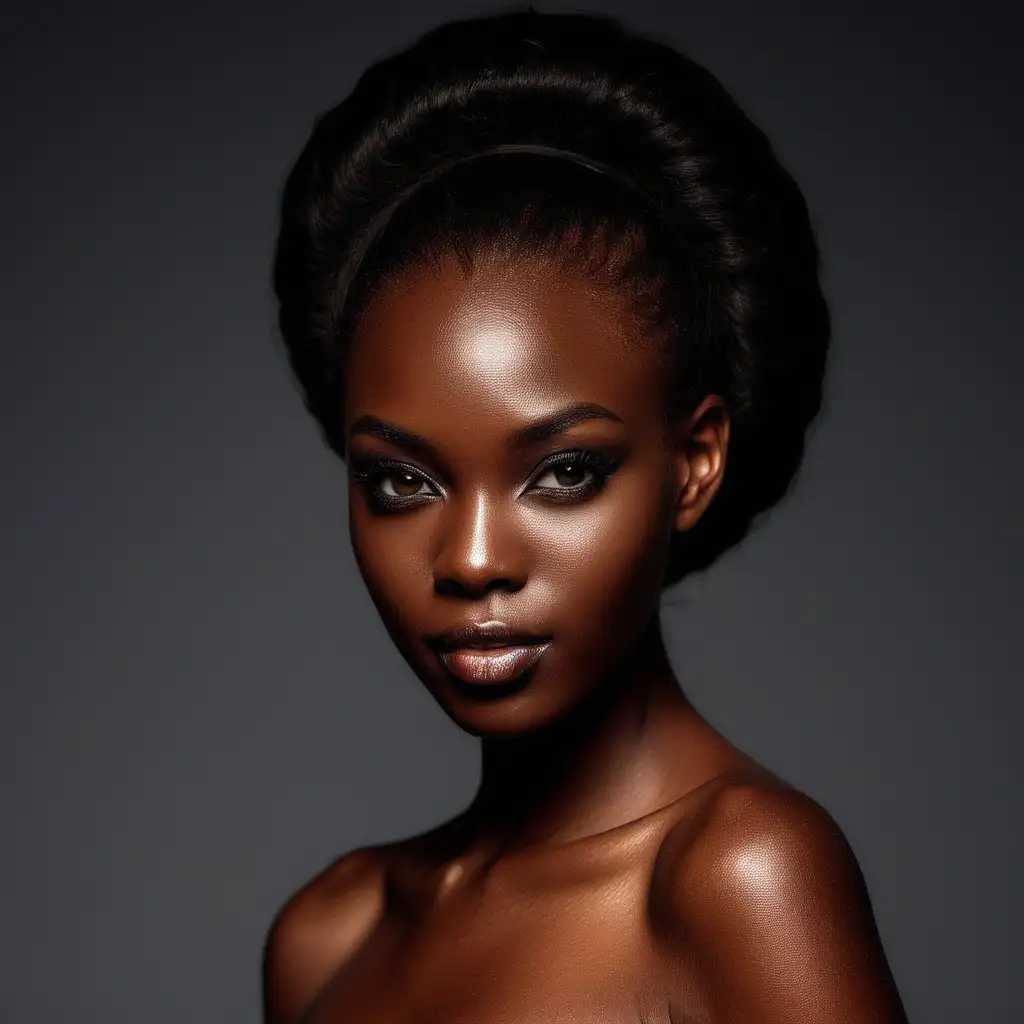 Stunning Black Model with Timeless Elegance