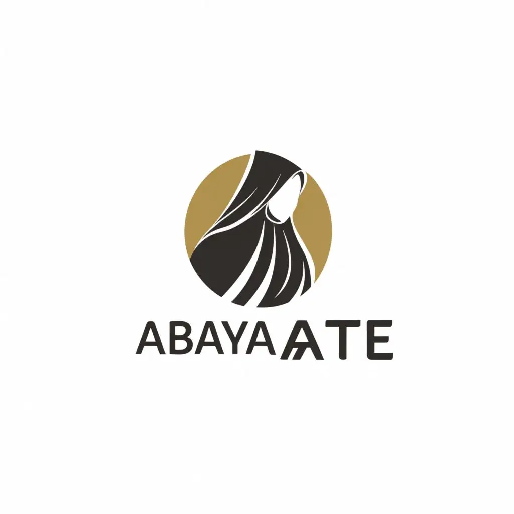 logo, logo for abaya store for women, with the text "abayaate", typography