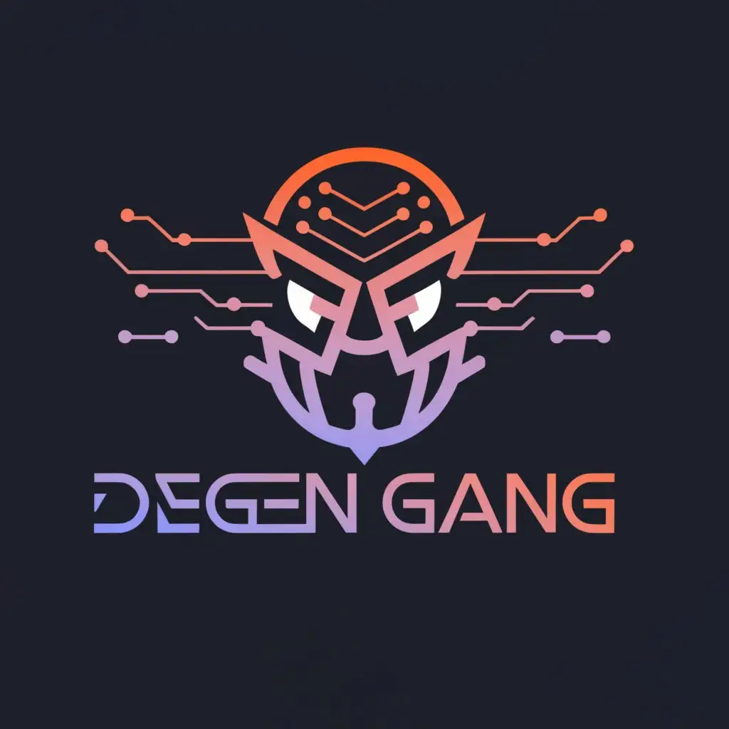 a logo design,with the text "Degen Gang", main symbol:hacker mask, clear background,,complex,be used in Internet industry,clear background