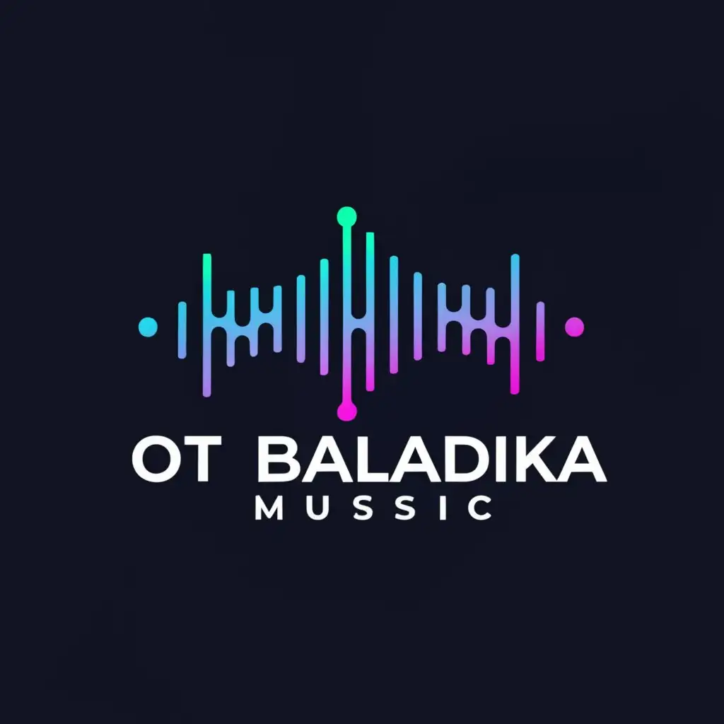 a logo design,with the text "OT BALADIKA MUSIC", main symbol:A Audio,Moderate,be used in Technology industry,clear background