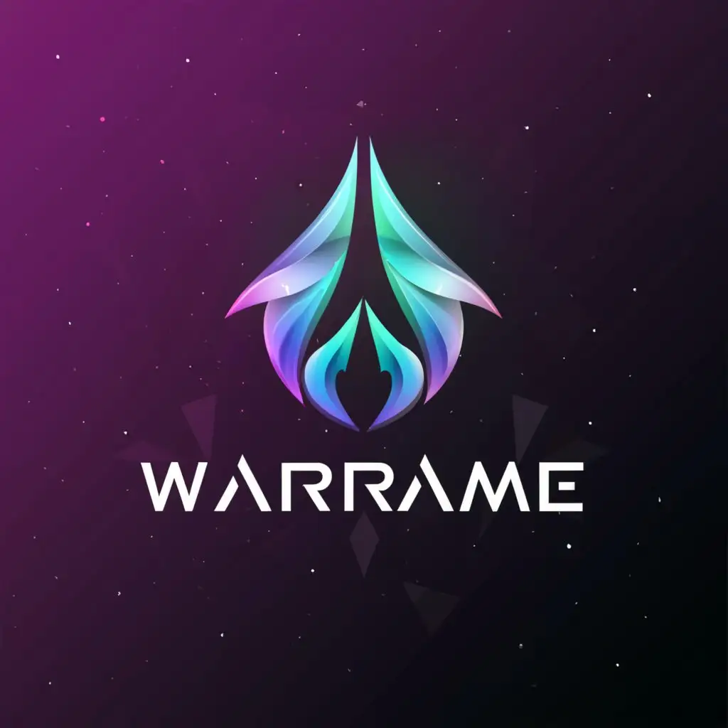 a logo design,with the text "Warframe", main symbol:Hightech Space Roket Gradient Color,Moderate,be used in Technology industry,clear background