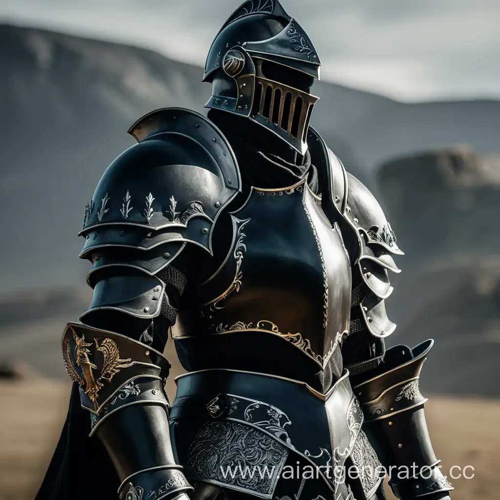 Blackarmored-Knight-in-Overlord-Helmet-Gazing-into-the-Distance