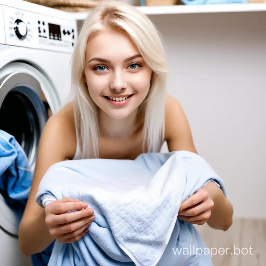 The beautiful blonde is happy with how soft the clothes became after washing! Laundry Peryshko 5 liters. The girl received Peryshko laundry softener.