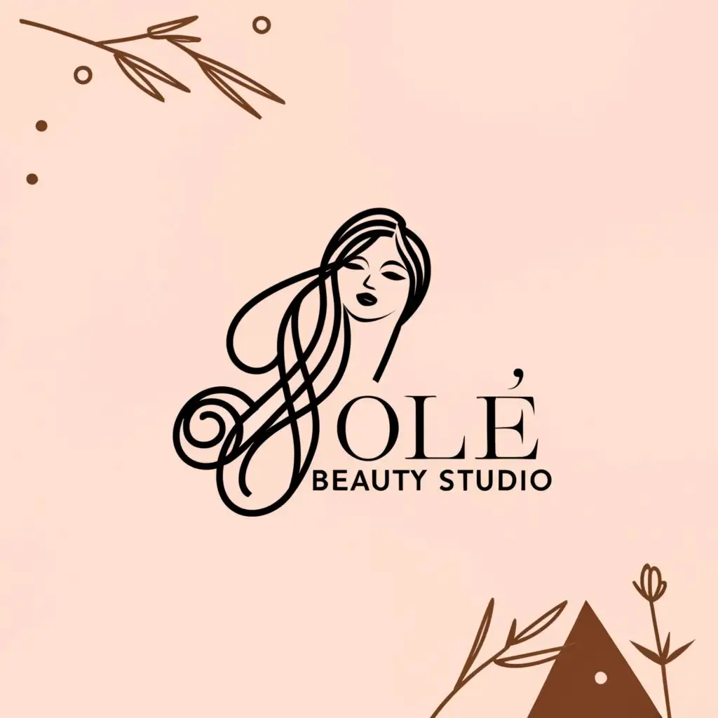 LOGO-Design-For-ll-Beauty-Studio-Elegant-Silhouette-of-a-Girl-in-Minimalistic-Style