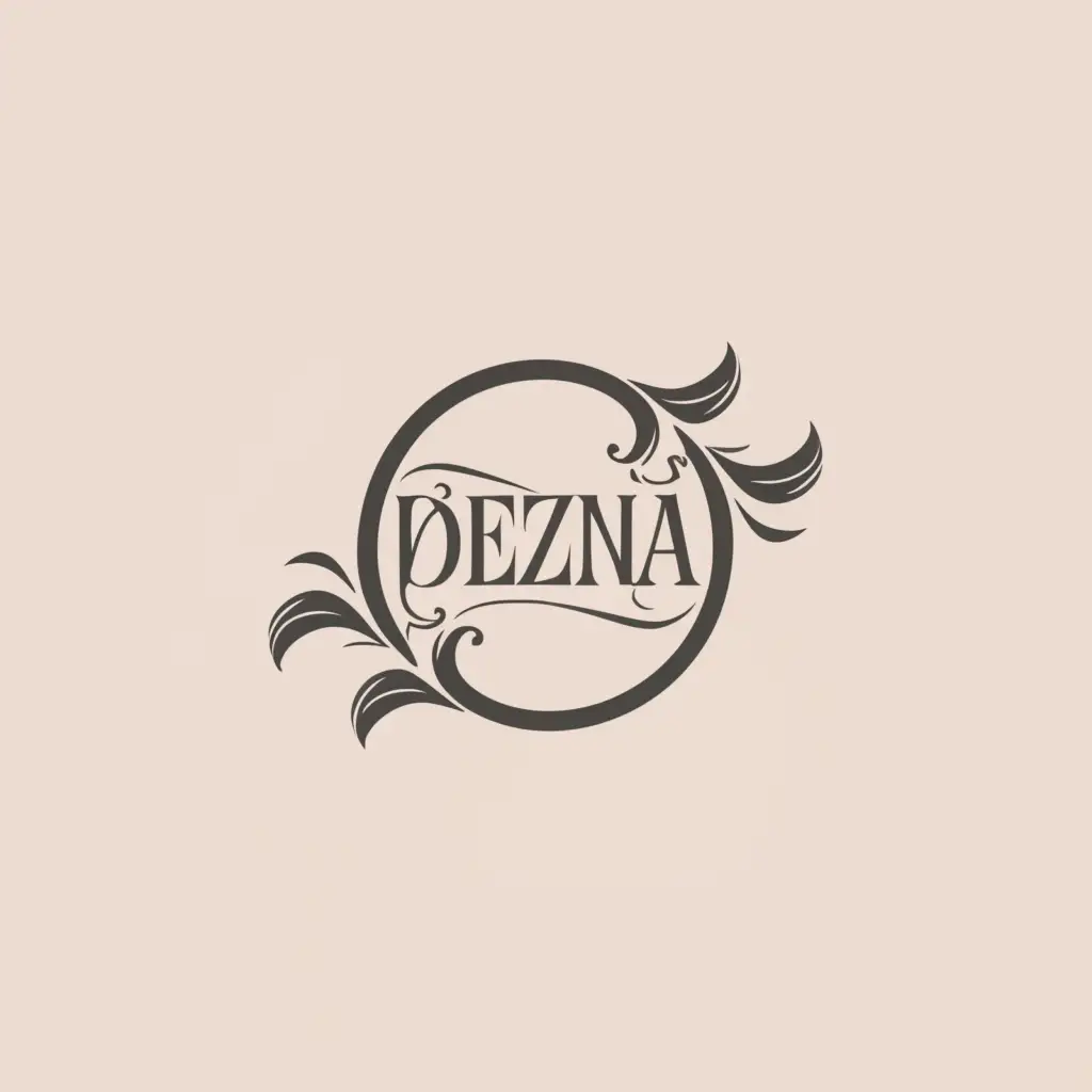 a logo design,with the text "Dezna", main symbol:Circle,Moderate,be used in Beauty Spa industry,clear background