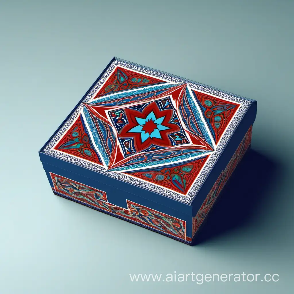a gift box. use azerbaijan's national pattern