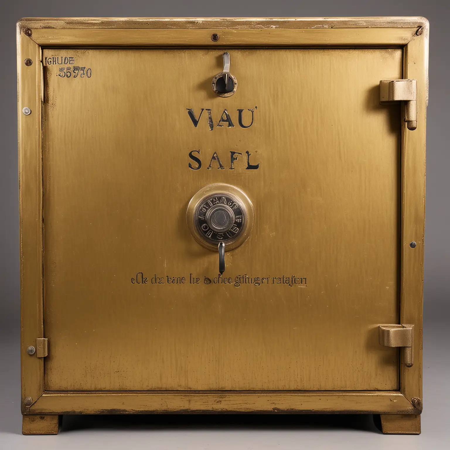 Luxurious Golden Safe with VAU Inscription