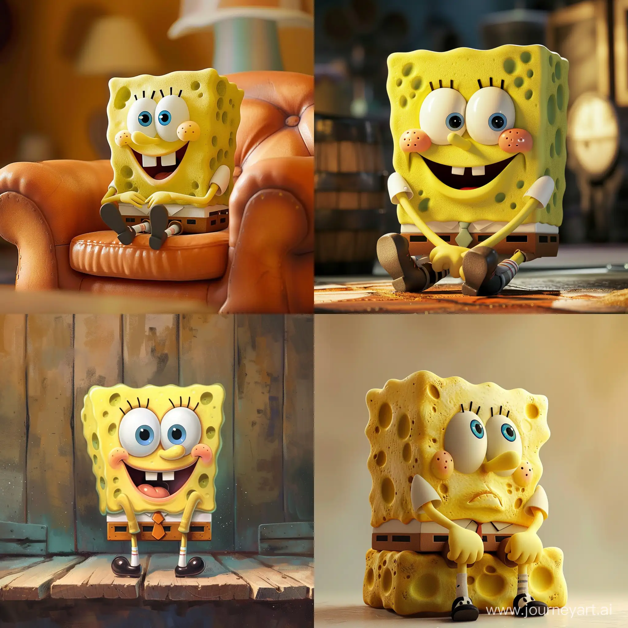 Spongebob sitting