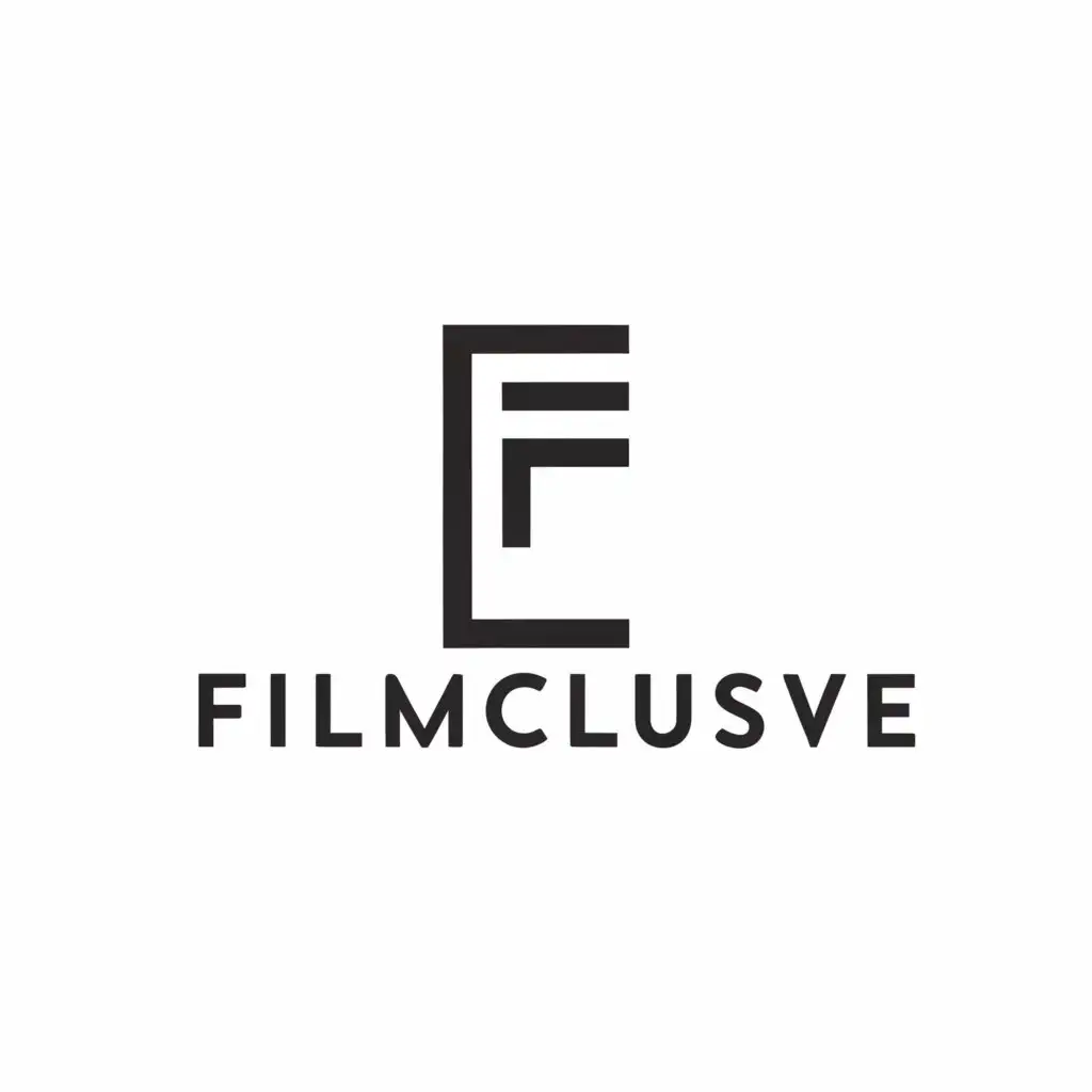 a logo design,with the text "Filmclusive", main symbol:F,Minimalistic,be used in Entertainment industry,clear background