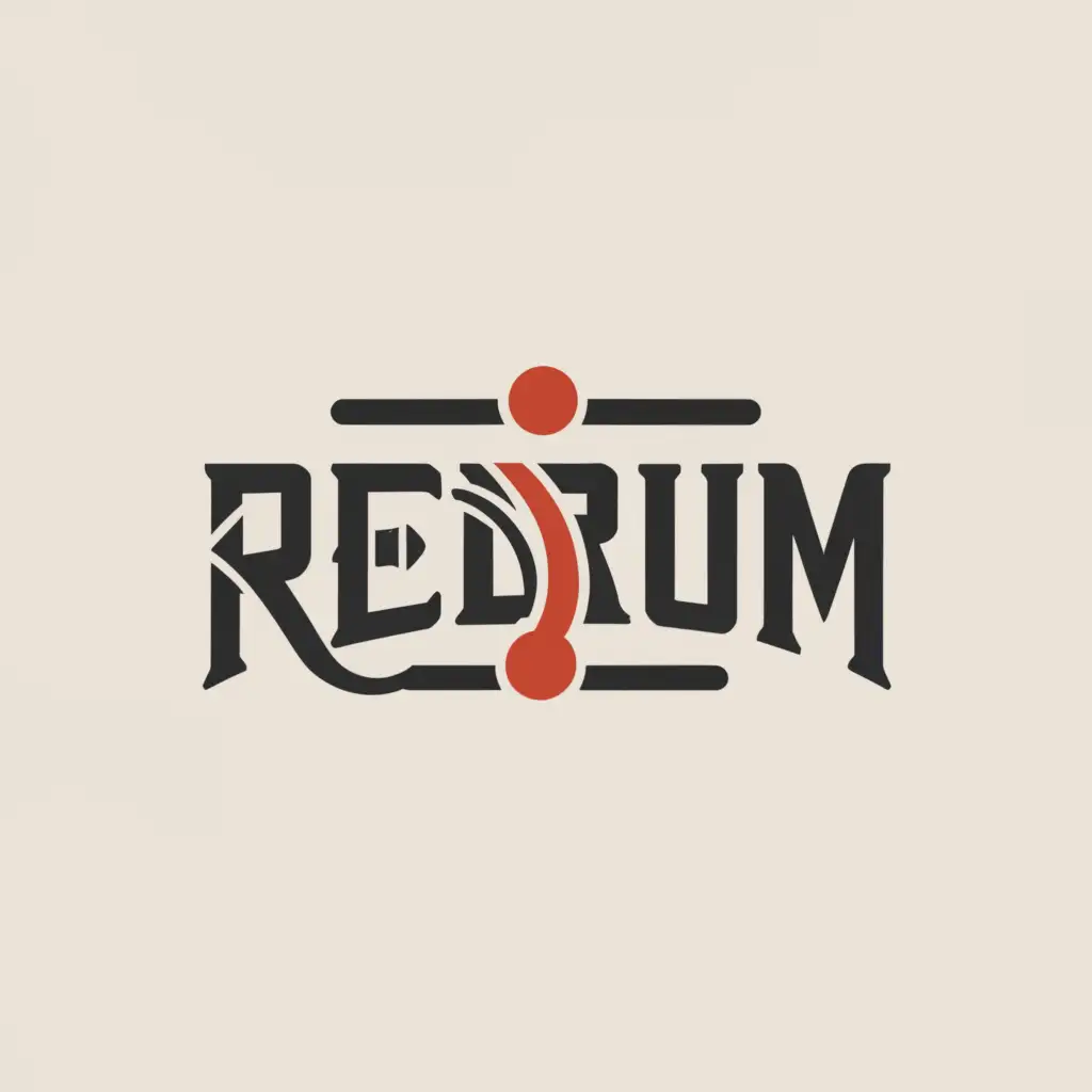a logo design,with the text "redrum", main symbol:dumball,Minimalistic,be used in Sports Fitness industry,clear background