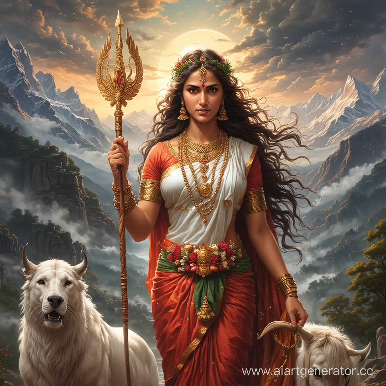 Navaratri-Celebration-Goddess-Shailaputri-Blessing-the-Mountains