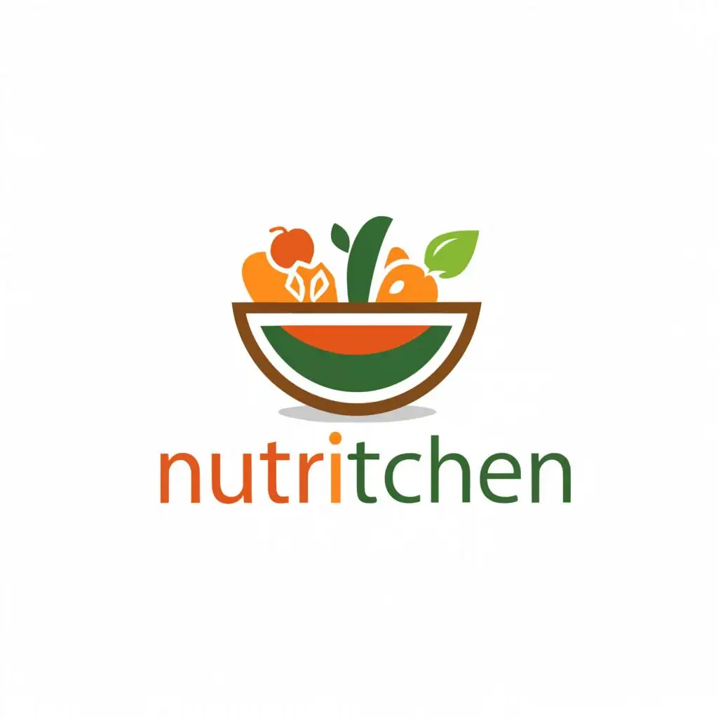 a logo design,with the text "Nutritchen", main symbol:bowl,Minimalistic,be used in Restaurant industry,clear background