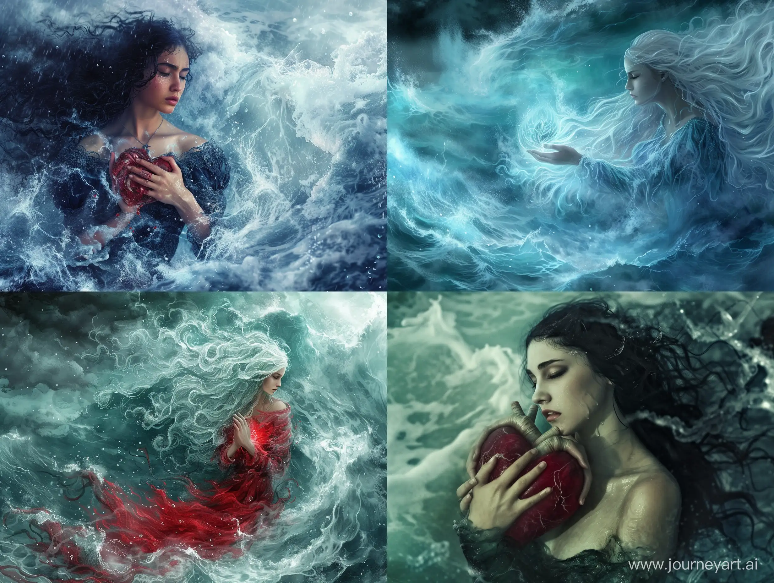 Богиня Гроз явилась и потребовала сердце Океана
Но сердце Океана у другой
Отвергнутая морем — её горе, её слёзы, её боль, её воля и любовь
