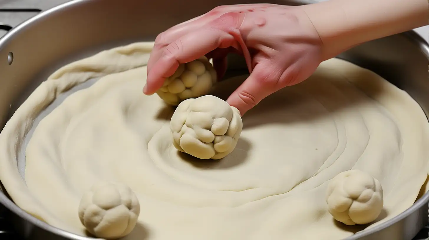 Artisan Crafting Handmade Savory Dough Balls