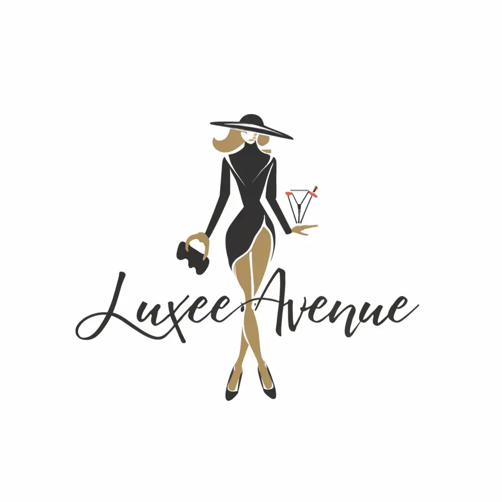 a logo design,with the text "Luxe Avenue", main symbol:Fashion and household items,complex,clear background