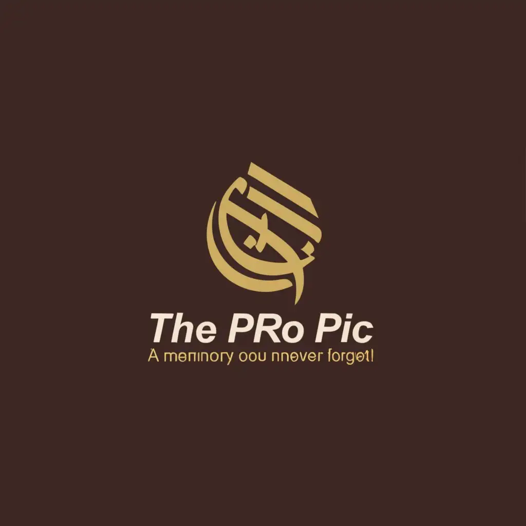 LOGO-Design-For-The-Pro-Pic-Elegant-Gold-Logo-with-Arabic-and-English-Text