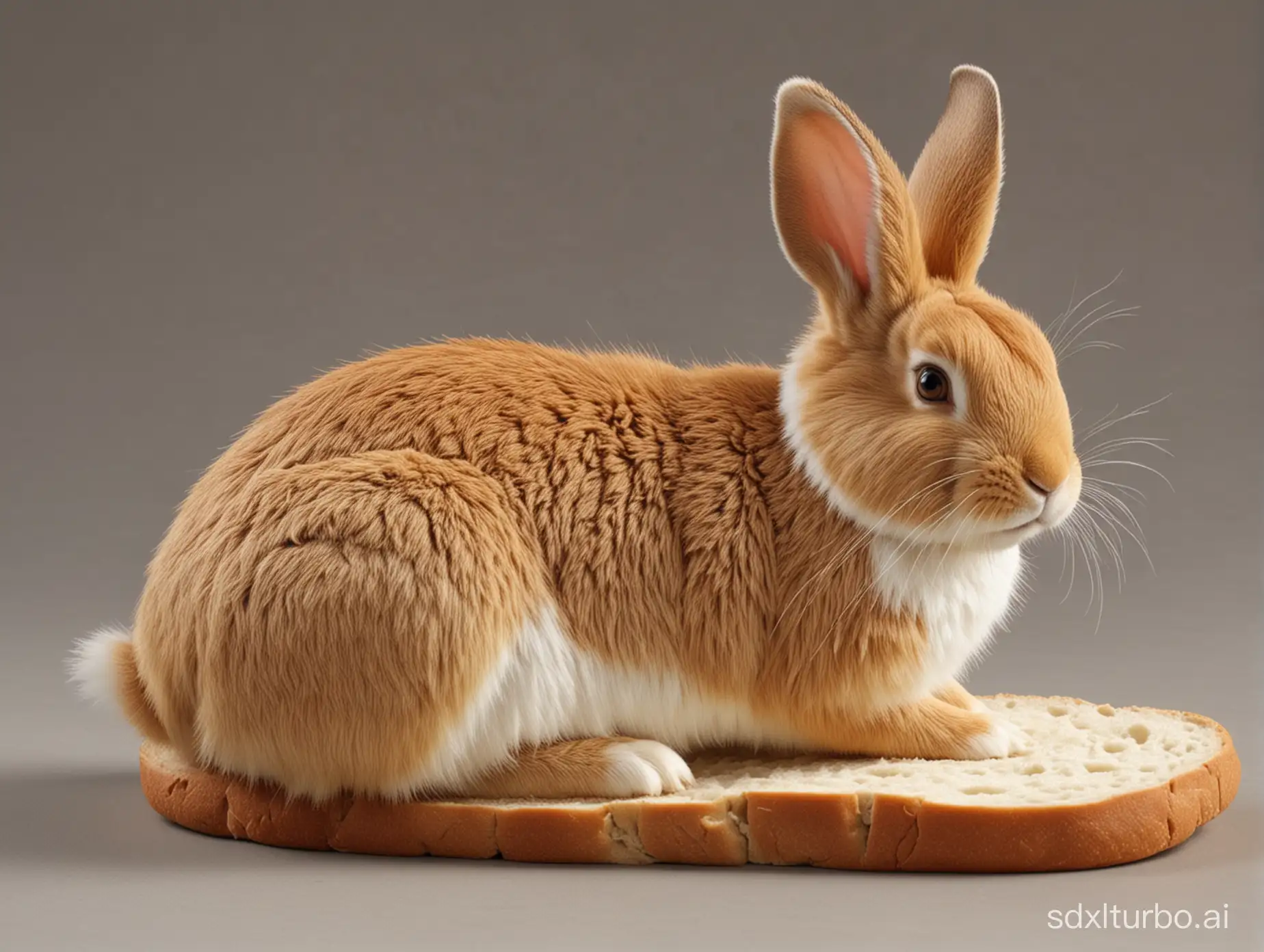 Adorable-Bread-Rabbit-Sculpture-Realistic-Artwork-Depicting-a-Cute-Rabbit-Made-of-Bread