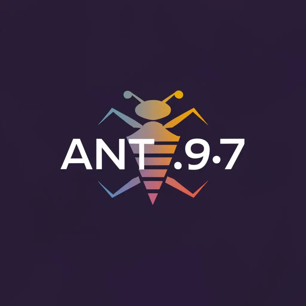 a logo design, with the text 'ANT.97', main symbol:ANT/Video Games, Moderate, be used in Entertainment industry, clear background