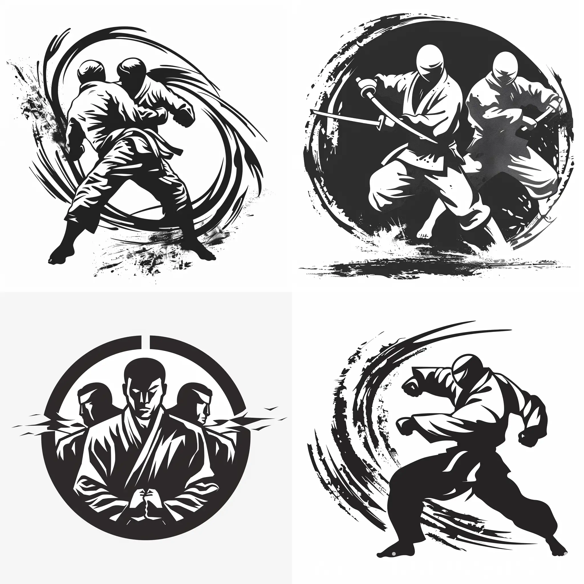 Dynamic-Black-and-White-JUDO-Logo-with-Competitive-Fighters