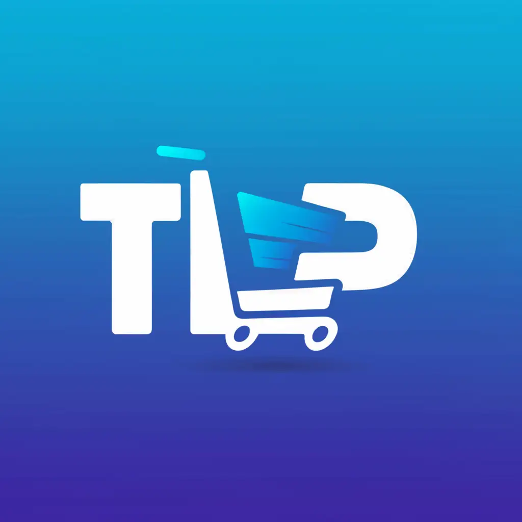 a logo design,with the text "T L P ", main symbol:shopping cart,Moderate,be used in Retail industry,clear background