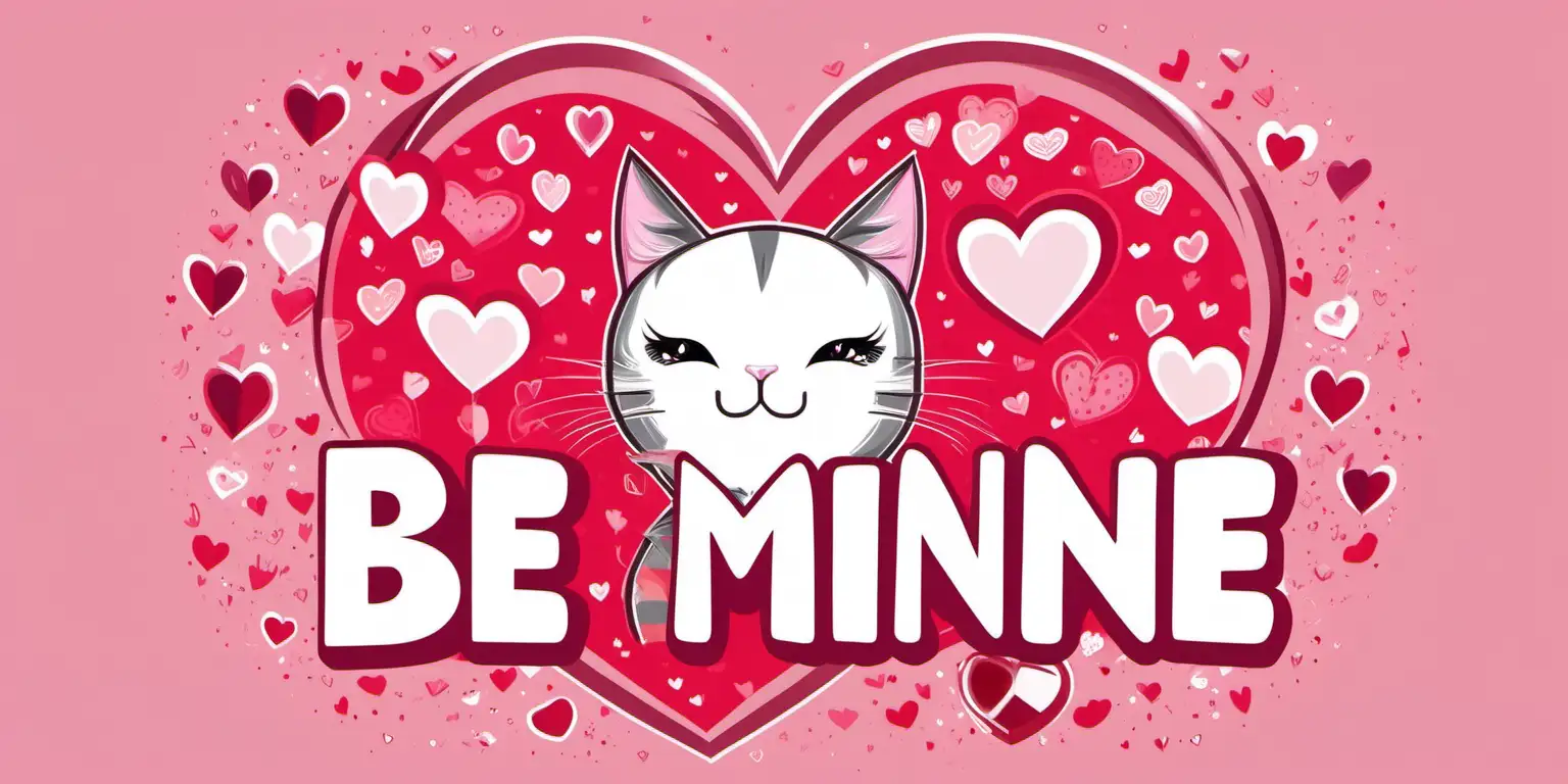 valentines day design, be mine, cat