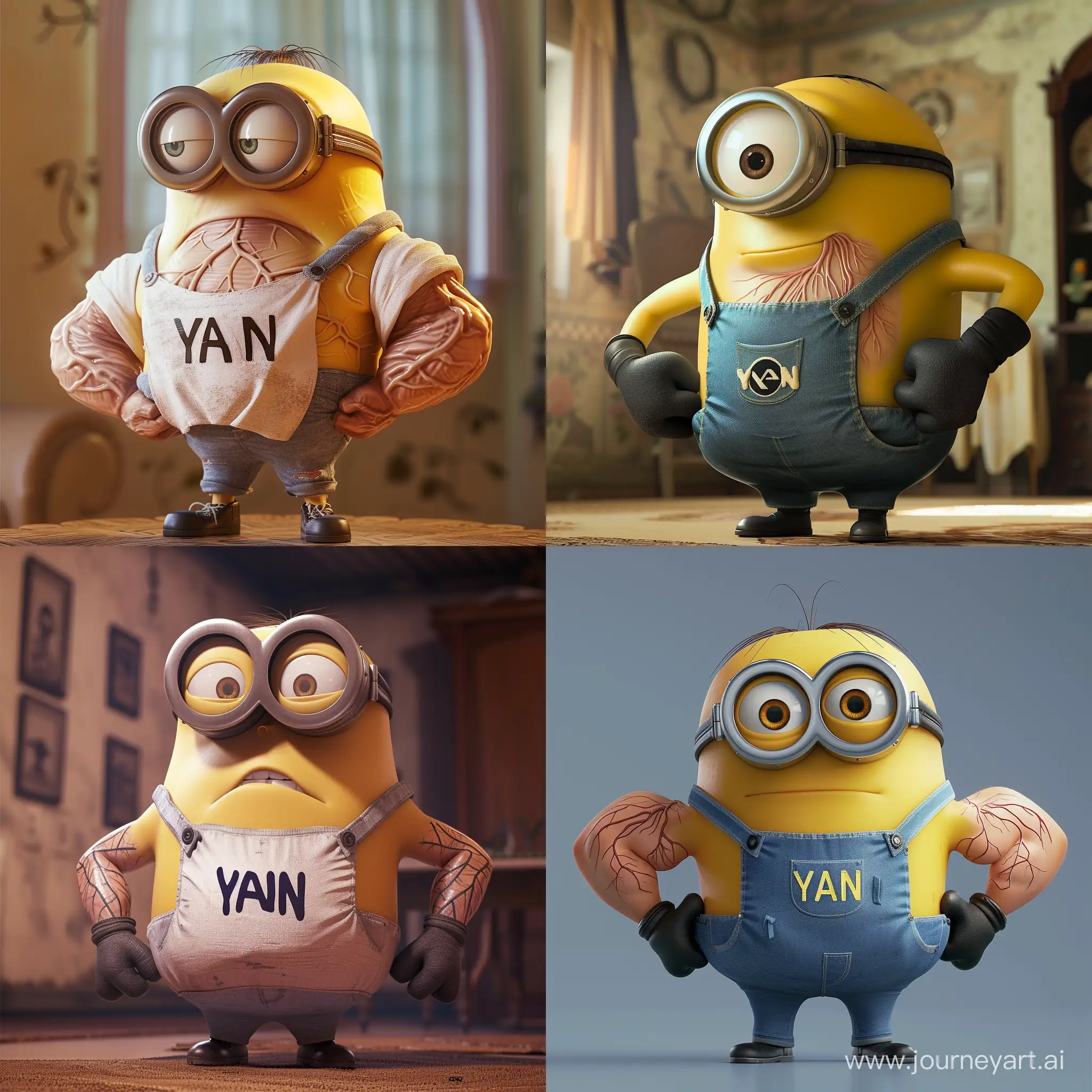 Muscular-Minion-from-Despicable-Me-in-YAN-TShirt